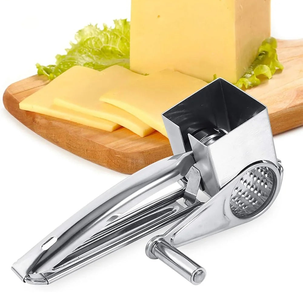 Handheld Cheese Grater & Cutter – Stainless Steel Kitchen Tool
