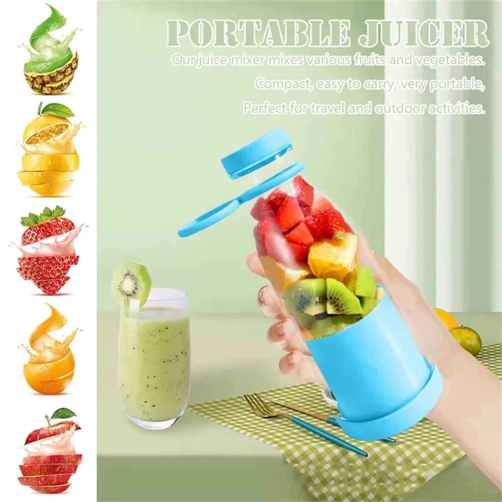 Portable Mini Electric Juicer Blender – USB Rechargeable