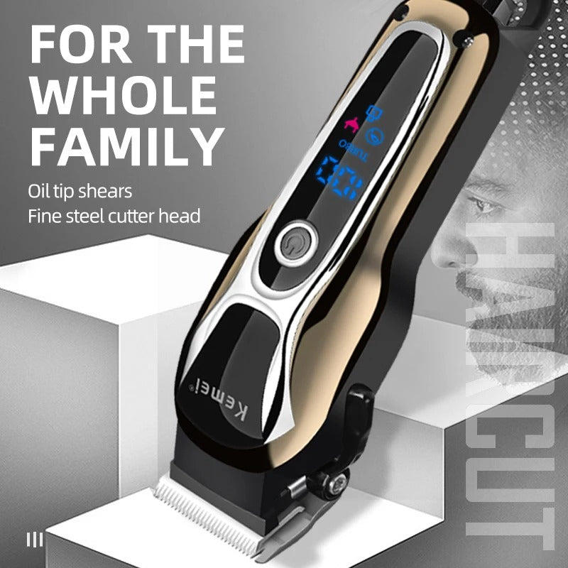Professional Hair Clipper Rechargeable Trimmer – Cordless Grooming Tool