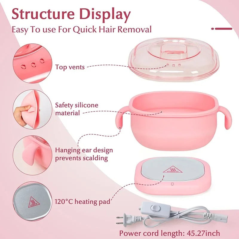 Portable Silicone Wax Warmer – Mini Hair Removal Wax Heater