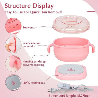 Portable Silicone Wax Warmer – Mini Hair Removal Wax Heater