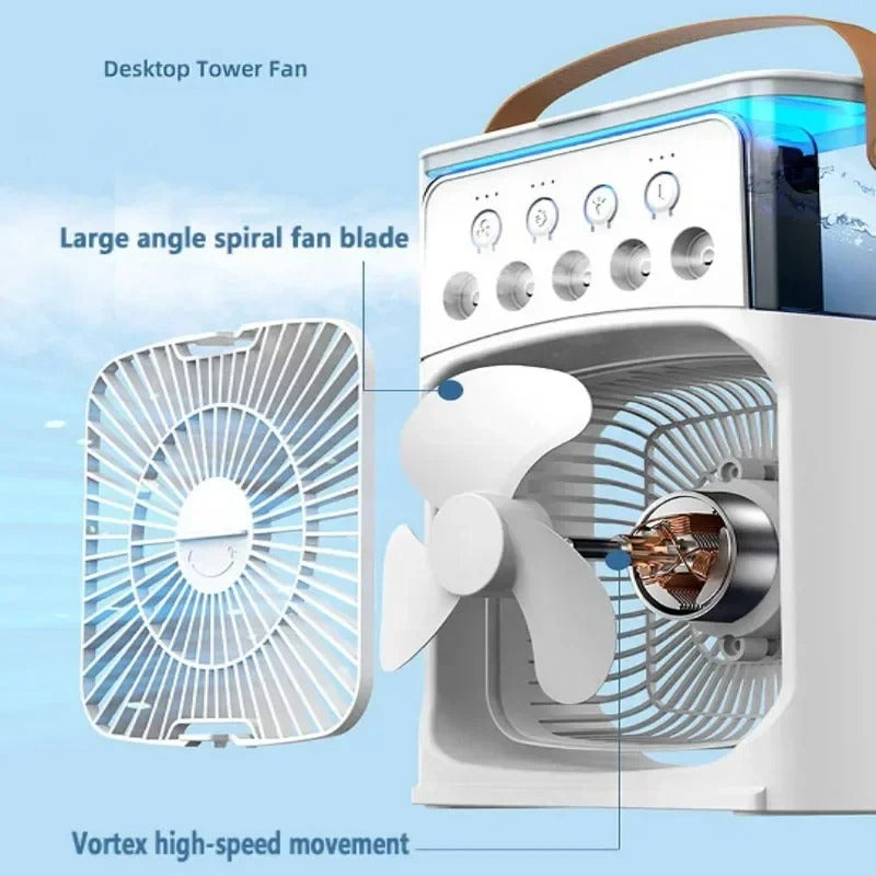 Portable Desktop Air Conditioner Fan – Mini Air Cooler with USB Power