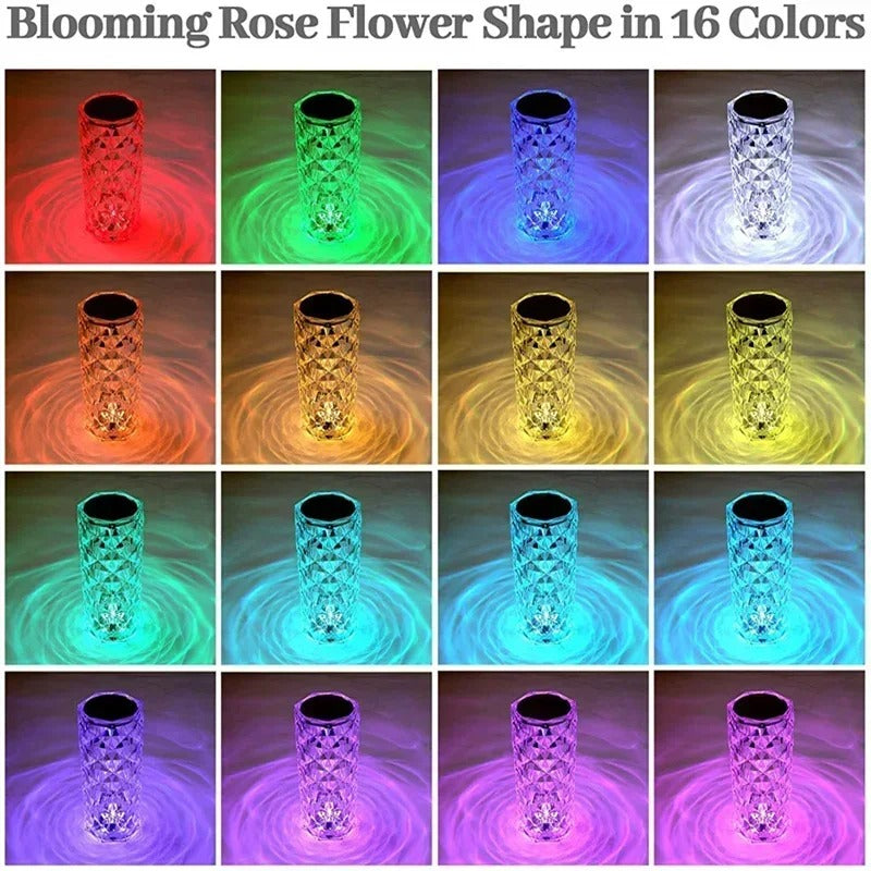 Crystal Table Lamp 16 Colors – Remote Control LED Night Light