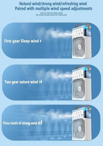 Portable Desktop Air Conditioner Fan – Mini Air Cooler with USB Power