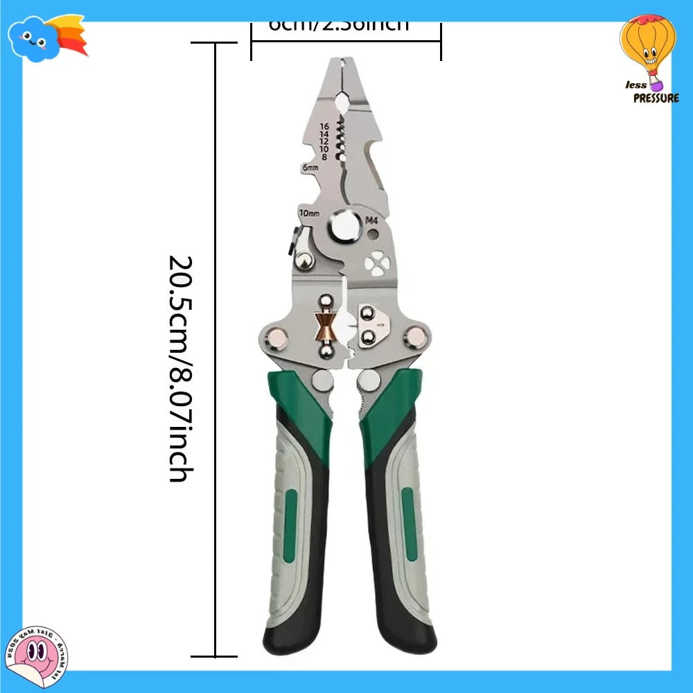 Multi-Purpose Wire Stripper & Cutter Tool – Professional Hand Tool