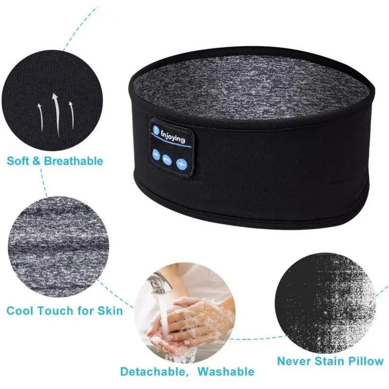 Bluetooth Sleeping Headband Headphones – Wireless Music Eye Mask