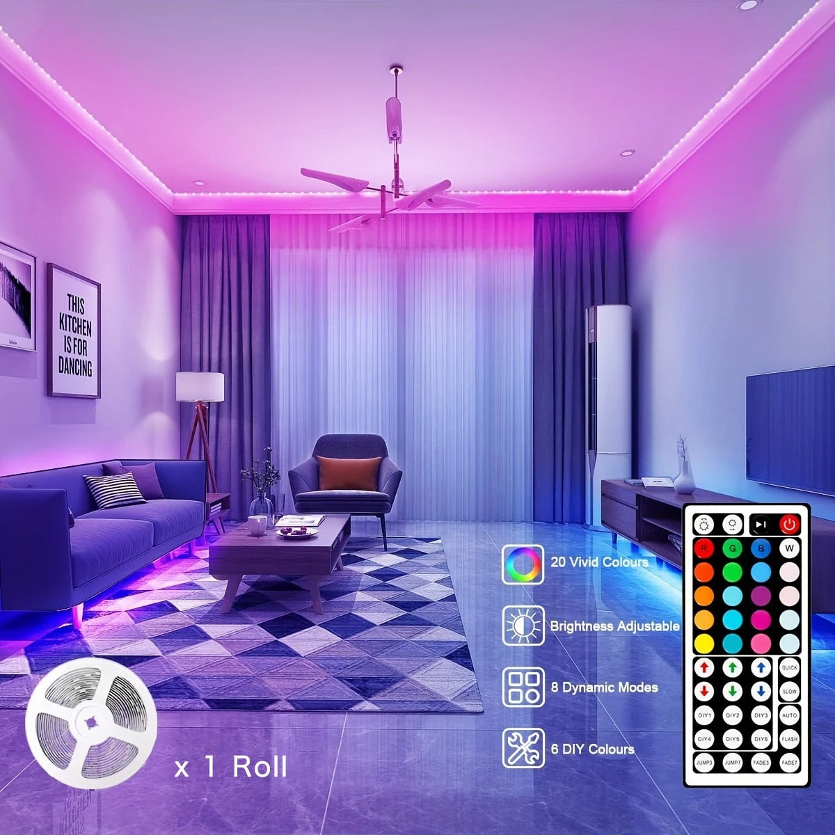 ED Light Strip – Flexible Decorative Strip Lights for Home & Room