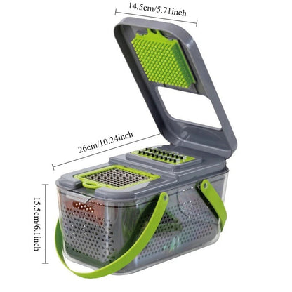 Speedy Vegetable Chopper – 12 Pieces Manual Kitchen Set